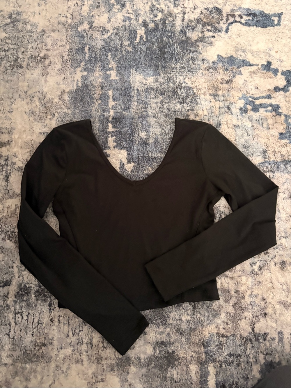 Gilly Hicks Black Scoop Neck Long-Sleeve Top